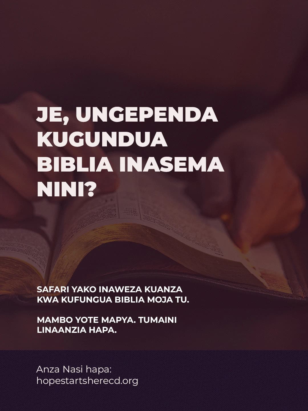 Bado biblia inazungumza nasi